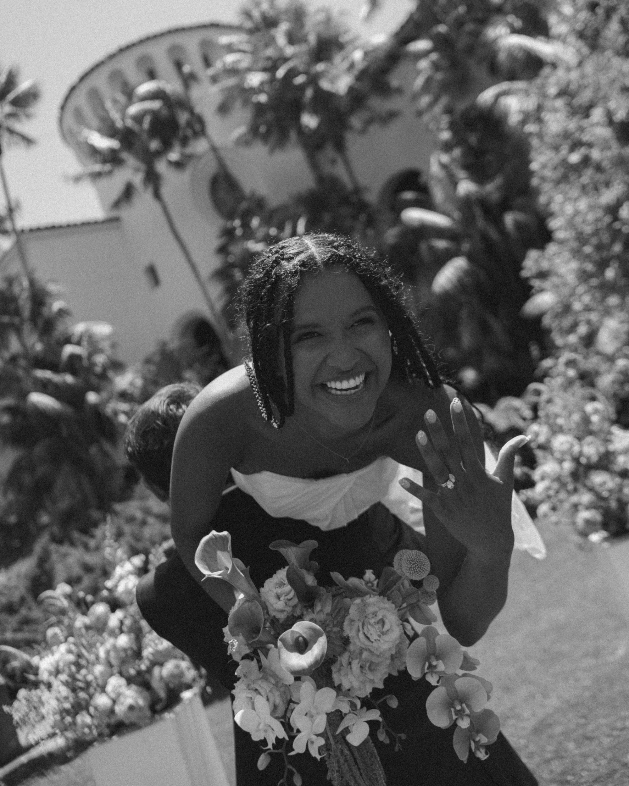 An elopement ceremony moment